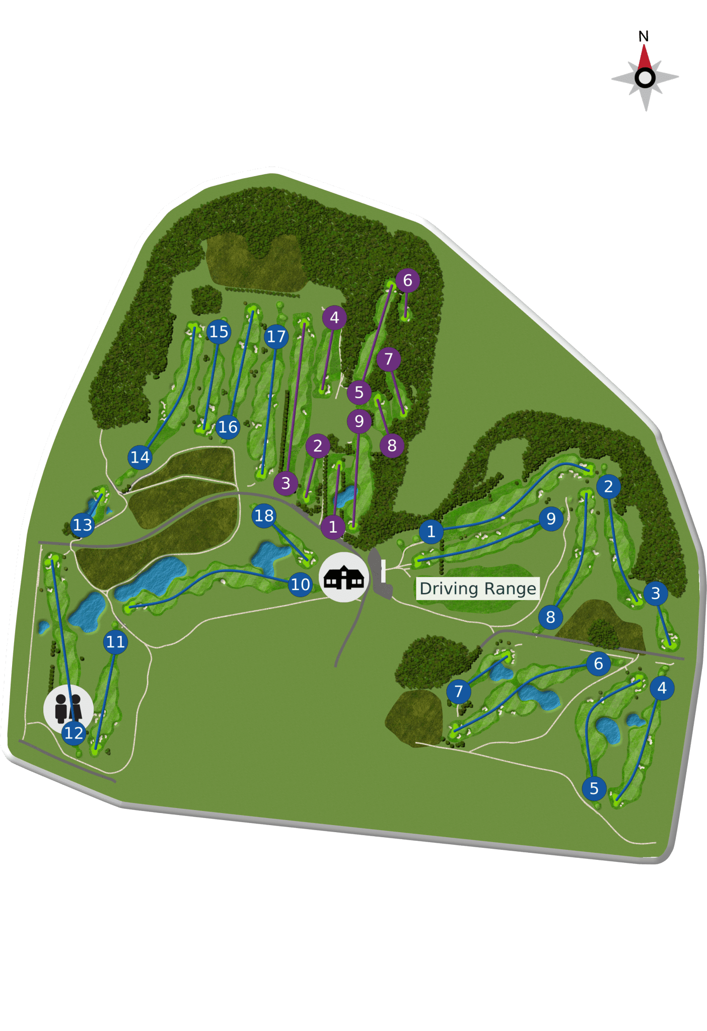 Identificere Bliv sur ubehageligt Golfbane i Ry | Silkeborg Ry golfklub | Udforsk banen » (Se mere)